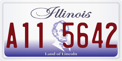 IL license plate A115642