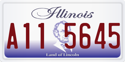 IL license plate A115645