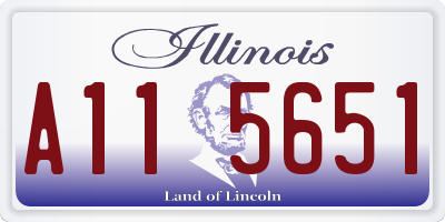 IL license plate A115651
