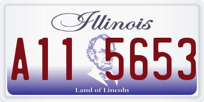 IL license plate A115653