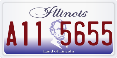 IL license plate A115655