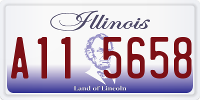 IL license plate A115658
