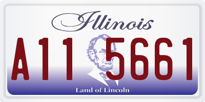 IL license plate A115661