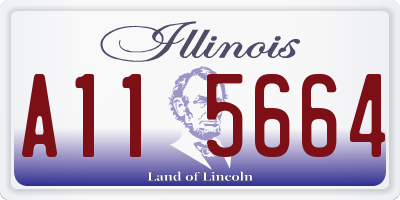 IL license plate A115664