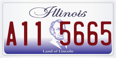IL license plate A115665