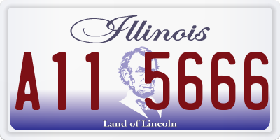IL license plate A115666
