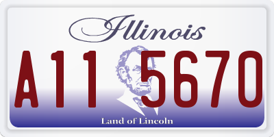 IL license plate A115670
