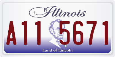 IL license plate A115671