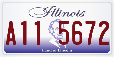 IL license plate A115672