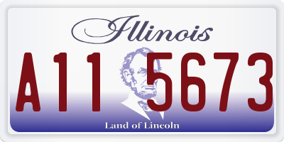 IL license plate A115673