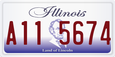 IL license plate A115674