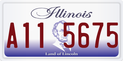 IL license plate A115675