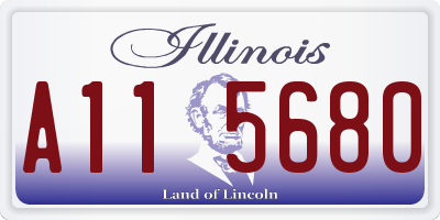 IL license plate A115680