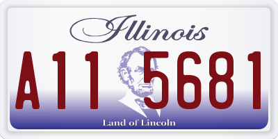 IL license plate A115681