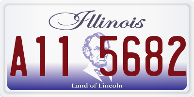 IL license plate A115682