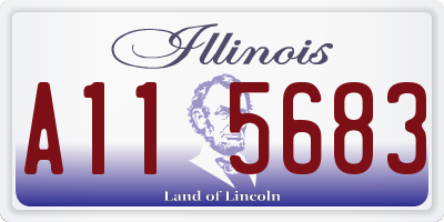 IL license plate A115683
