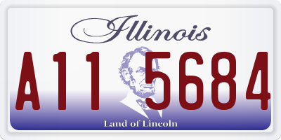 IL license plate A115684