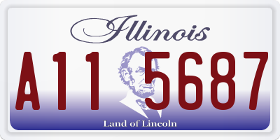 IL license plate A115687