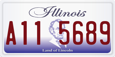 IL license plate A115689