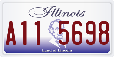 IL license plate A115698