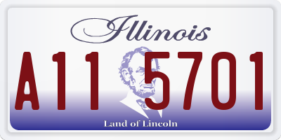 IL license plate A115701