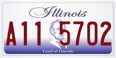 IL license plate A115702