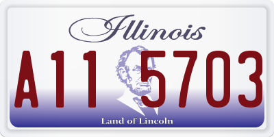 IL license plate A115703