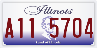 IL license plate A115704