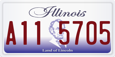 IL license plate A115705