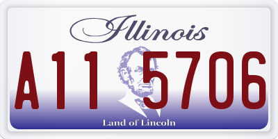 IL license plate A115706