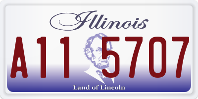 IL license plate A115707