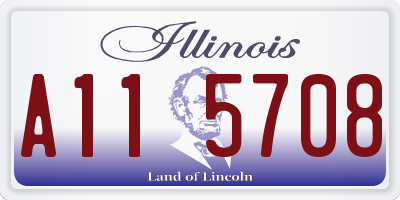 IL license plate A115708