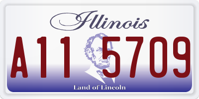 IL license plate A115709