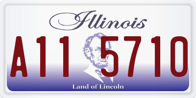 IL license plate A115710