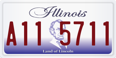 IL license plate A115711