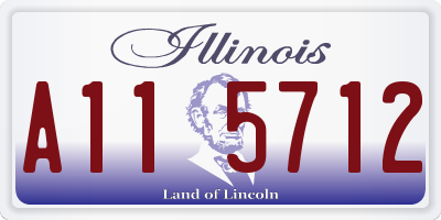 IL license plate A115712