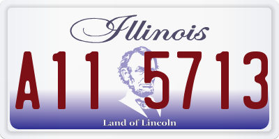 IL license plate A115713