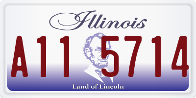 IL license plate A115714