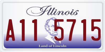 IL license plate A115715