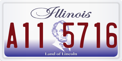 IL license plate A115716