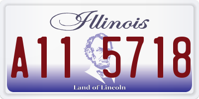 IL license plate A115718