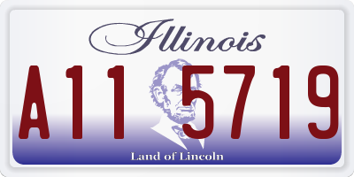 IL license plate A115719