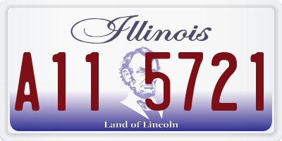 IL license plate A115721