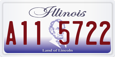 IL license plate A115722