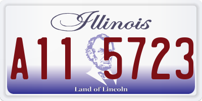 IL license plate A115723