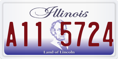 IL license plate A115724