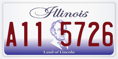 IL license plate A115726