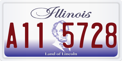 IL license plate A115728