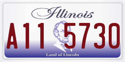 IL license plate A115730