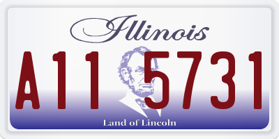 IL license plate A115731
